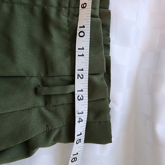 Anew Day Olive Green Paper Bag Waist Pockets Pullon Women's Pants Size L - Picture 4 of 6